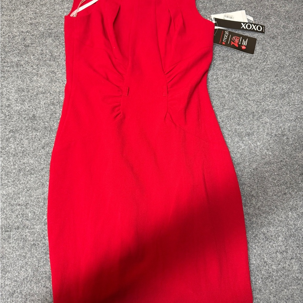 XOXO One Shoulder Red Dress